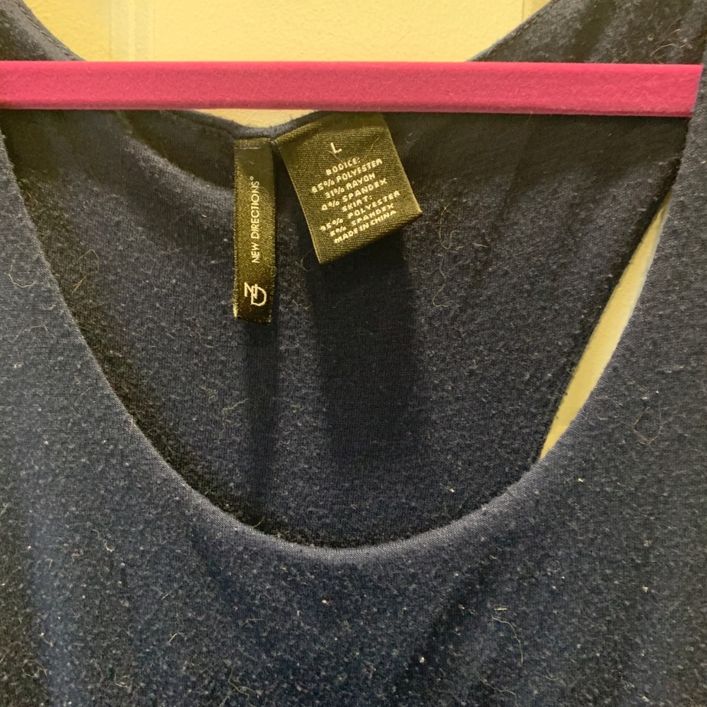 Sleeveless Maxi Dress Sz LG Navy & Pink - Picture 4 of 7